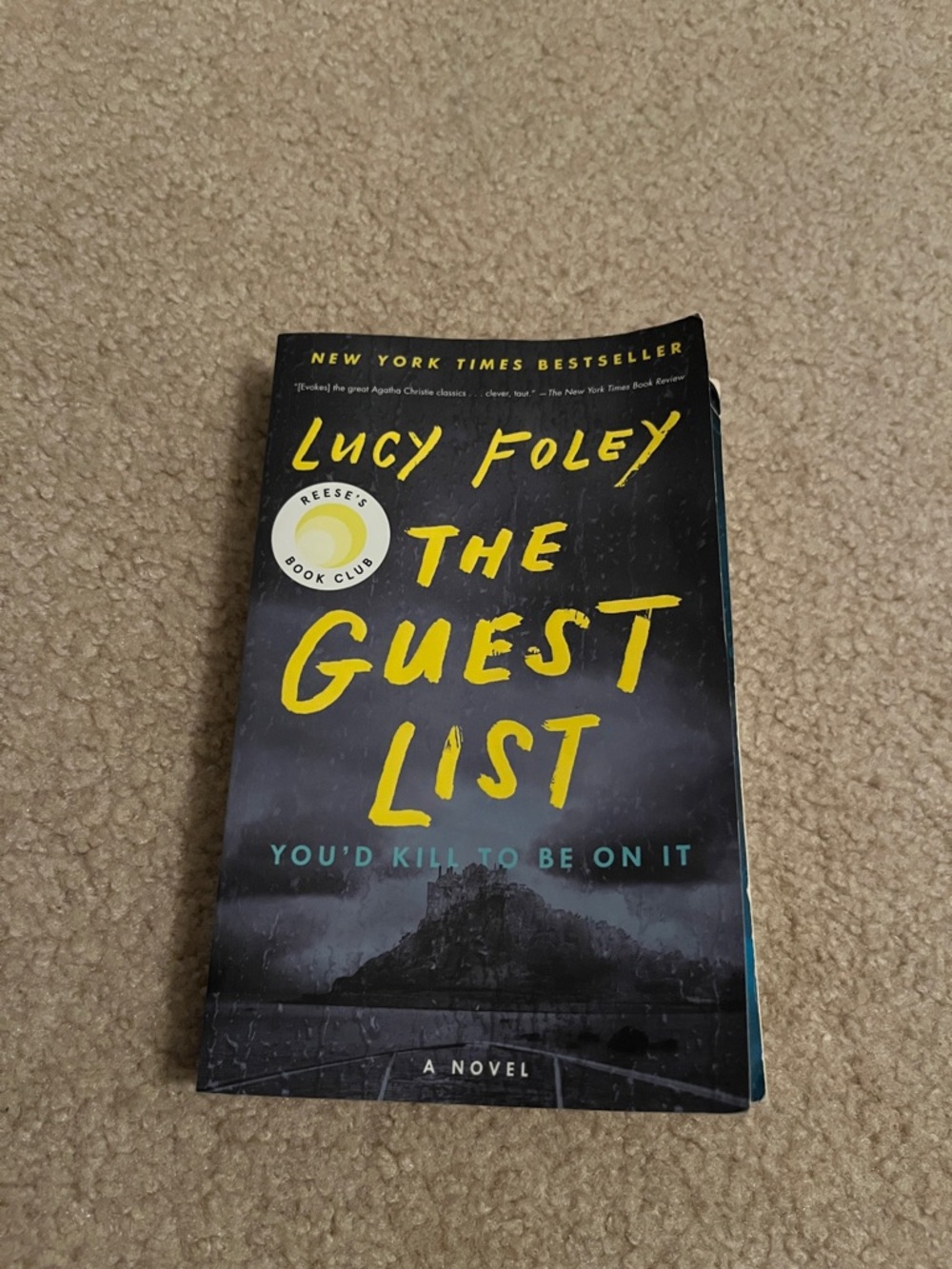 Lucy Foley The Guest List Paperback - Yellow & Black Cover